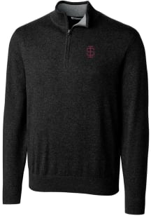 Cutter and Buck Southern Illinois Salukis Mens Black Lakemont Long Sleeve 1/4 Zip Pullover