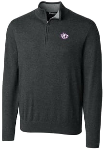 Cutter and Buck TCU Horned Frogs Mens Grey Vault Lakemont Long Sleeve 1/4 Zip Pullover