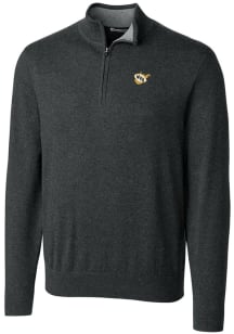 Cutter and Buck West Virginia Mountaineers Mens Charcoal Lakemont Long Sleeve 1/4 Zip Pullover