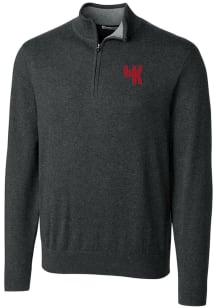 Cutter and Buck Western Kentucky Hilltoppers Mens Charcoal Lakemont Long Sleeve 1/4 Zip Pullover