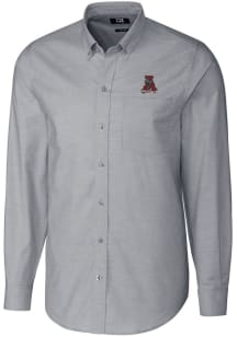 Cutter and Buck Alabama Crimson Tide Mens Charcoal Stretch Oxford Long Sleeve Dress Shirt