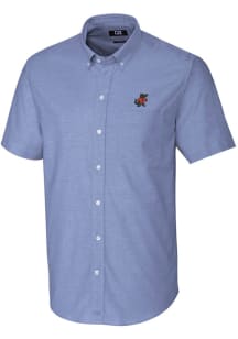 Cutter and Buck Florida Gators Mens Blue Oxford Short Sleeve Dress Shirt