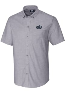 Cutter and Buck Old Dominion Monarchs Mens Charcoal Oxford Short Sleeve Dress Shirt