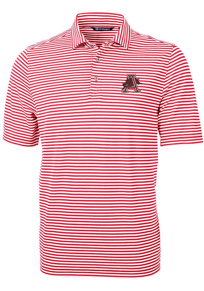 Cincinnati Bengals Cutter & Buck Throwback Logo Virtue Eco Pique Stripe  Recycled Polo - Black