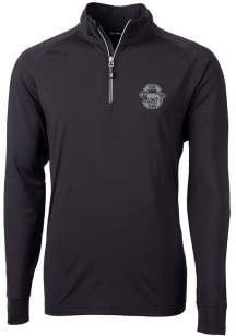 Cutter and Buck Penn State Nittany Lions Mens Black Adapt Stretch Long Sleeve 1/4 Zip Pullover