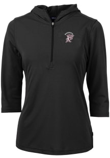 Cutter and Buck Mississippi State Bulldogs Womens Black Vault Virtue Eco Pique Hooded Sweatshirt