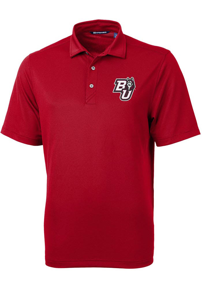 Cutter and Buck Bloomsburg University Huskies Mens Red Short Sleeve Polo