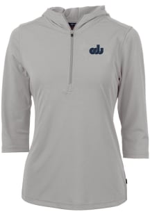 Cutter and Buck Old Dominion Monarchs Womens Grey Virtue Eco Pique Hooded Sweatshirt