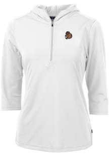 Cutter and Buck Oregon State Beavers Womens White Virtue Eco Pique Hooded Sweatshirt