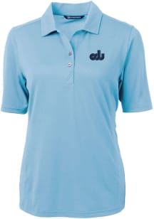 Cutter and Buck Old Dominion Monarchs Womens Blue Virtue Eco Pique Short Sleeve Polo Shirt