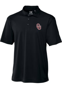 Cutter and Buck Oklahoma Sooners Mens Black Genre Short Sleeve Polo