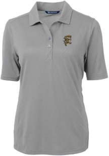 Cutter and Buck Grambling State Tigers Womens Grey Virtue Eco Pique Short Sleeve Polo Shirt