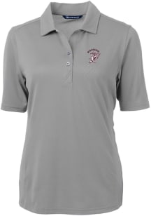 Cutter and Buck Mississippi State Bulldogs Womens Grey Virtue Eco Pique Short Sleeve Polo Shirt