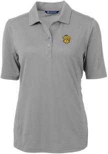Cutter and Buck Missouri Tigers Womens Grey Virtue Eco Pique Short Sleeve Polo Shirt