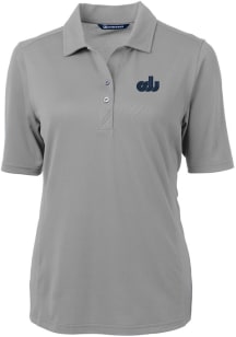 Cutter and Buck Old Dominion Monarchs Womens Grey Virtue Eco Pique Short Sleeve Polo Shirt