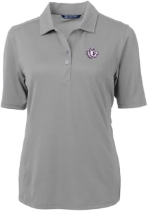 Cutter and Buck TCU Horned Frogs Womens Grey Virtue Eco Pique Short Sleeve Polo Shirt