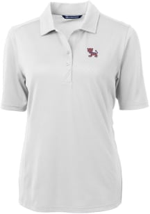 Cutter and Buck Clemson Tigers Womens White Virtue Eco Pique Short Sleeve Polo Shirt
