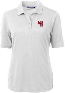 Cutter and Buck Western Kentucky Hilltoppers Womens White Virtue Eco Pique Short Sleeve Polo Shi..
