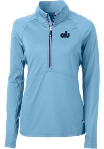 Cutter and Buck Old Dominion Monarchs Womens Blue Adapt Eco 1/4 Zip Pullover