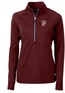 Cutter and Buck Mississippi State Bulldogs Womens Red Adapt Eco 1/4 Zip Pullover