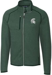 Cutter and Buck Michigan State Spartans Mens Green Mainsail Sweather-Knit Medium Weight Jacket