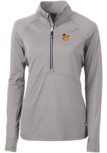 Cutter and Buck Baylor Bears Womens Grey Adapt Eco 1/4 Zip Pullover