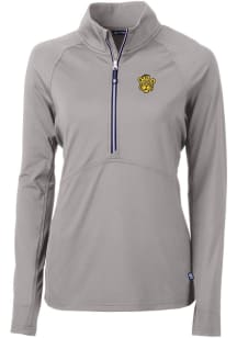Cutter and Buck Missouri Tigers Womens Grey Adapt Eco 1/4 Zip Pullover