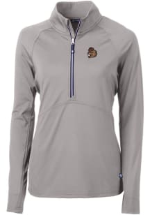 Cutter and Buck Oregon State Beavers Womens Grey Adapt Eco 1/4 Zip Pullover