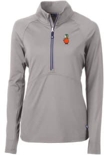 Cutter and Buck UCF Knights Womens Grey Adapt Eco 1/4 Zip Pullover