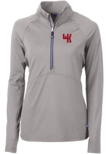 Cutter and Buck Western Kentucky Hilltoppers Womens Grey Adapt Eco 1/4 Zip Pullover