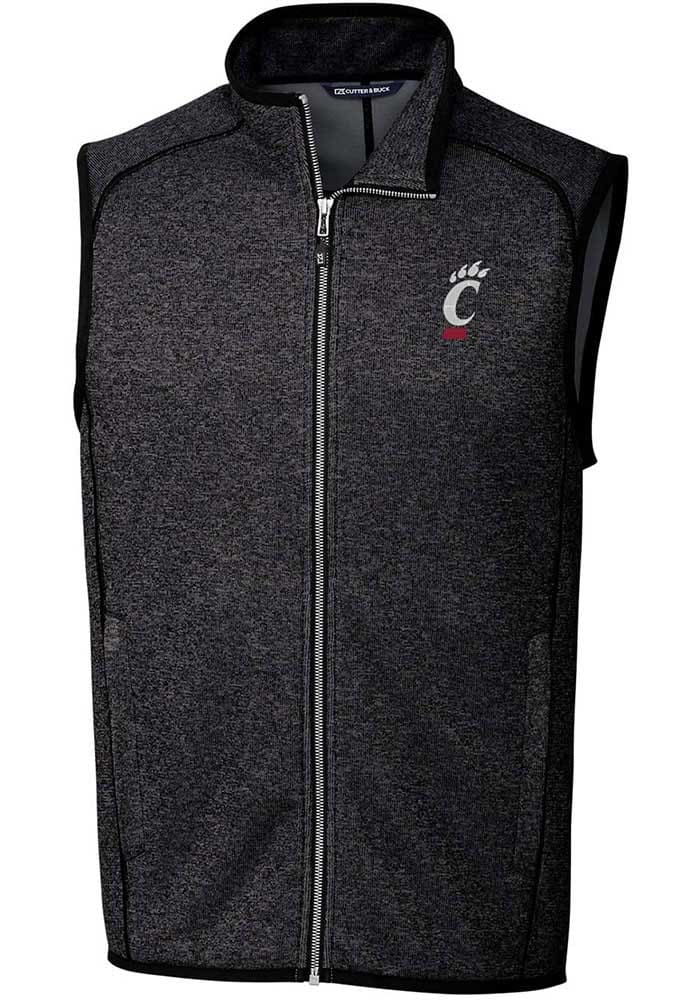 Cutter and Buck Cincinnati Bearcats Mens Grey Mainsail Logo Sleeveless Jacket