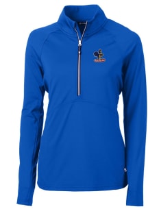 Cutter and Buck Delaware Fightin' Blue Hens Womens Blue Adapt Eco 1/4 Zip Pullover
