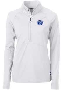 Cutter and Buck Air Force Falcons Womens White Vault Adapt Eco 1/4 Zip Pullover
