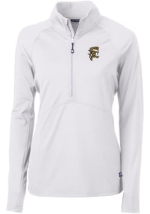 Cutter and Buck Grambling State Tigers Womens White Adapt Eco 1/4 Zip Pullover