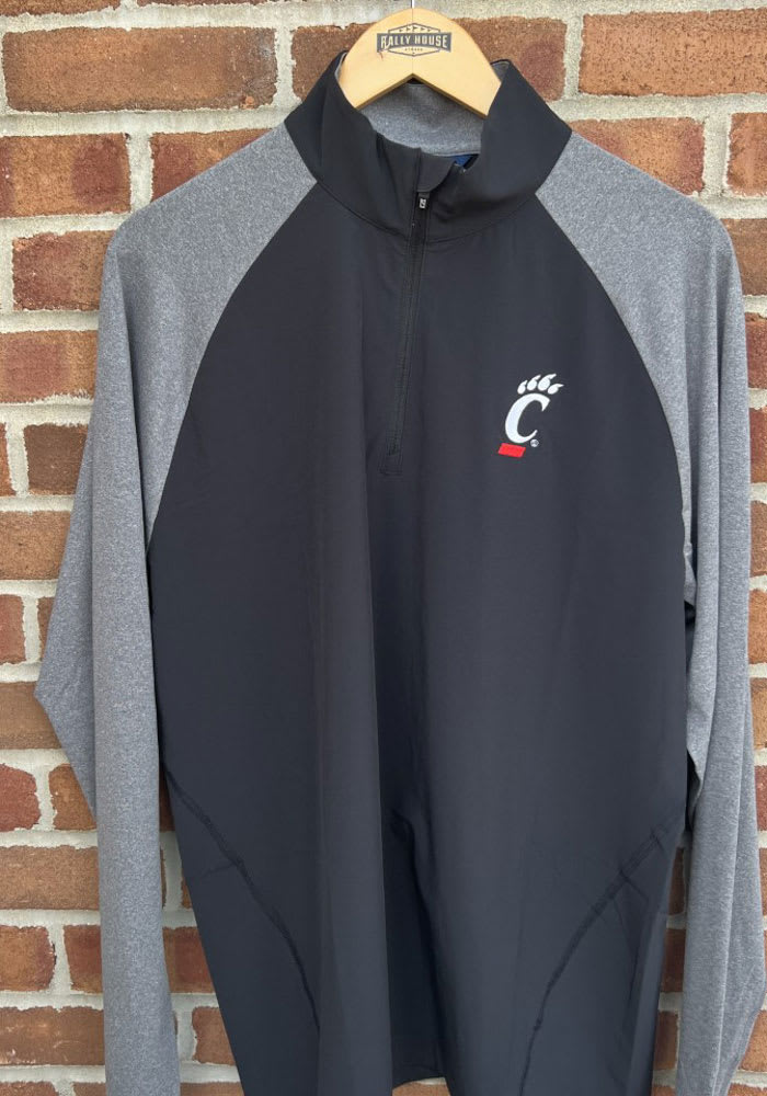 Cutter and Buck Cincinnati Bearcats Mens Response Hybrid Long Sleeve Qtr Zip Pullover