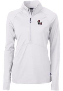 Cutter and Buck NC State Wolfpack Womens White Adapt Eco 1/4 Zip Pullover