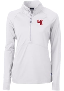 Cutter and Buck Western Kentucky Hilltoppers Womens White Adapt Eco 1/4 Zip Pullover