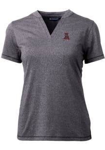 Cutter and Buck Alabama Crimson Tide Womens Grey Forge Blade Short Sleeve T-Shirt