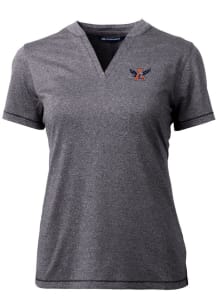 Cutter and Buck Auburn Tigers Womens Grey Forge Blade Short Sleeve T-Shirt