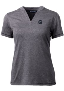 Cutter and Buck Gonzaga Bulldogs Womens Grey Forge Blade Short Sleeve T-Shirt