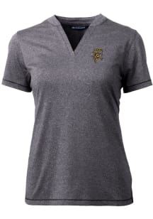 Cutter and Buck Grambling State Tigers Womens Grey Vault Forge Short Sleeve T-Shirt