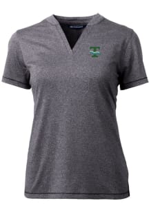 Cutter and Buck Tulane Green Wave Womens Grey Forge Blade Short Sleeve T-Shirt