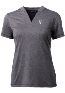 Cutter and Buck Villanova Wildcats Womens Grey Forge Blade Short Sleeve T-Shirt