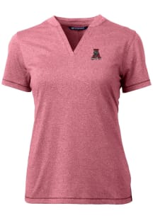 Cutter and Buck Alabama Crimson Tide Womens Red Forge Blade Short Sleeve T-Shirt