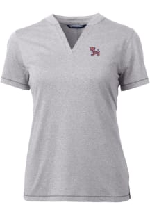 Cutter and Buck Clemson Tigers Womens Grey Forge Blade Short Sleeve T-Shirt