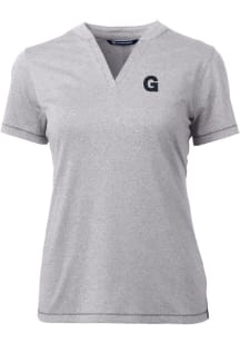Cutter and Buck Gonzaga Bulldogs Womens Grey Forge Blade Short Sleeve T-Shirt