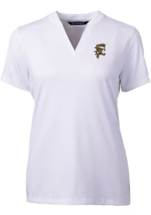 Cutter and Buck Grambling State Tigers Womens White Forge Blade Short Sleeve T-Shirt
