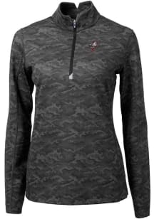 Cutter and Buck Ohio State Buckeyes Womens Black Traverse Camo 1/4 Zip Pullover