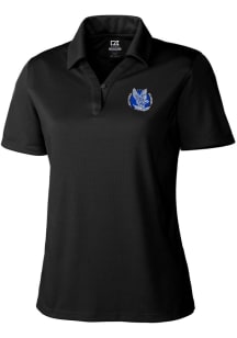 Cutter and Buck Air Force Falcons Womens Black Drytec Genre Textured Short Sleeve Polo Shirt