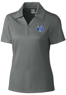 Cutter and Buck Air Force Falcons Womens Grey Drytec Genre Textured Short Sleeve Polo Shirt